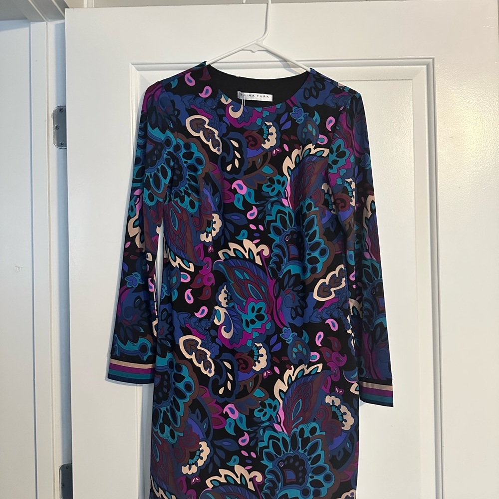 Trina Turk Multicolor Long Sleeve Dress